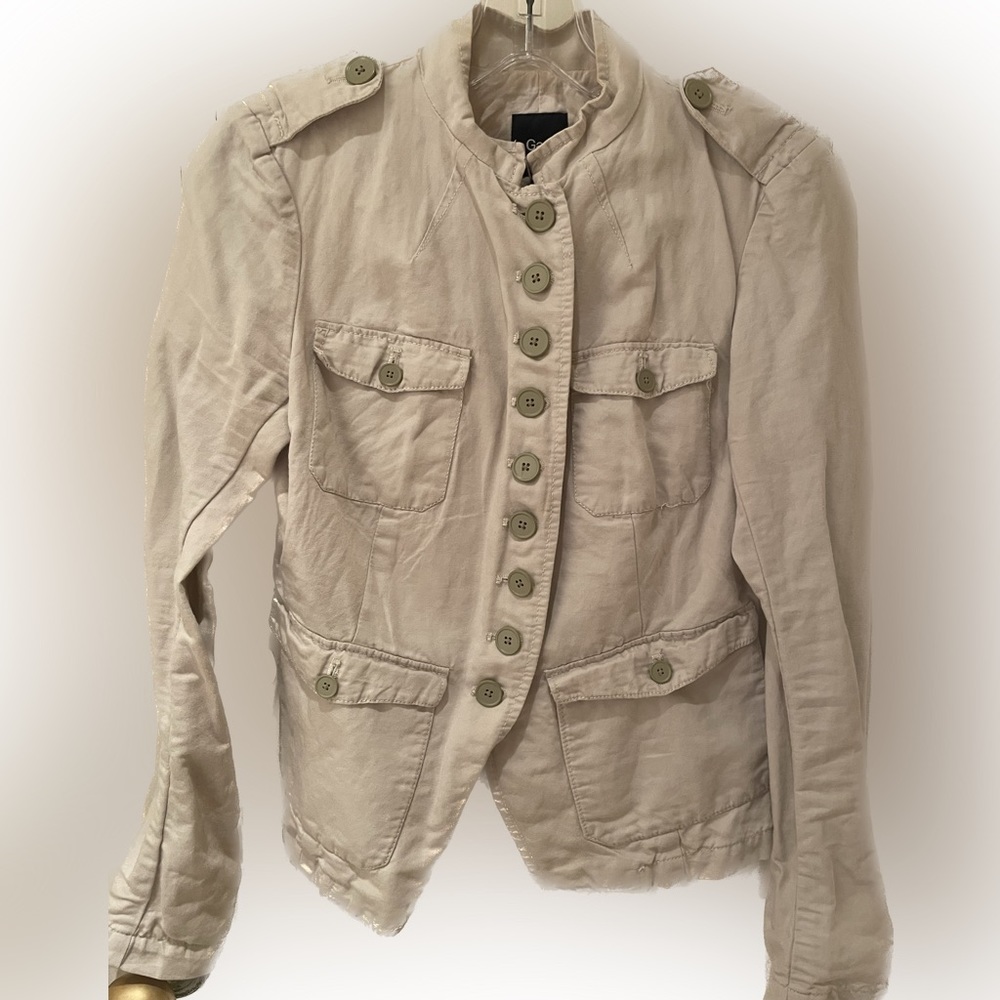 Gap light khaki military-style cotton jacket